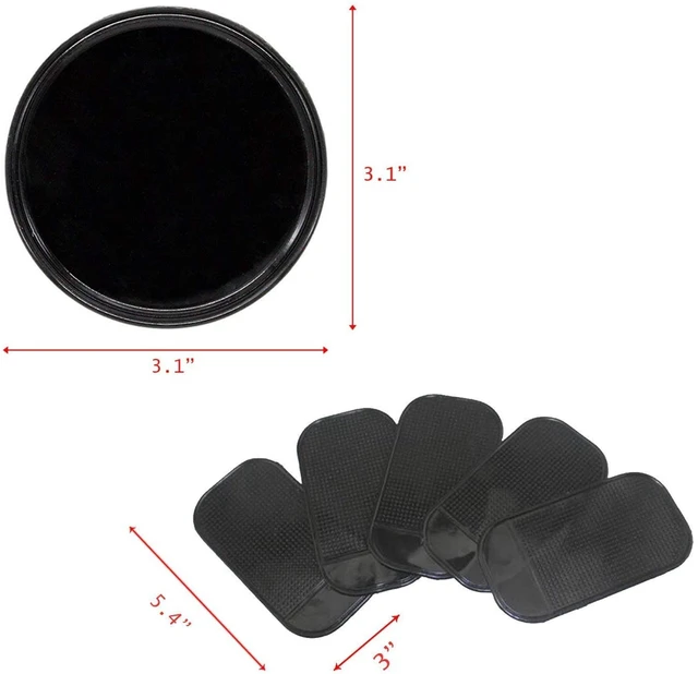 Alt view image 2 of 6 - 10pack Removable Sticky Gel Pads, Multi Function Anti-Slip Mat | Stick to Car Dashboard Glass Mirrors Metal Tile Wall Kitchen Cell Phone Stand Recipe Holder Non-Slip Rug Pet Bowl Mat Pad