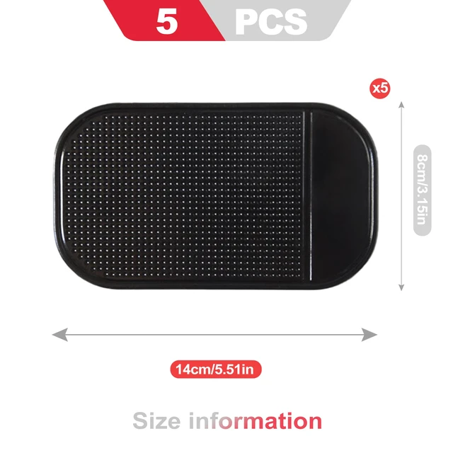 Alt view image 2 of 6 - 5 Pack Anti Slip Dashboard Sticky Pad, Washable Sticky Gel Grip Mat for Car Interior Accessories, Multi-Functional Non Slip Holder for Cell Phone Keys