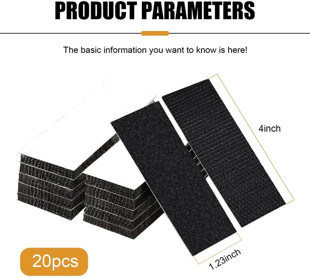 Alt view image 2 of 7 - 20PCS Car Mat Fixing Stickers, Nylon Waterproof Non-Shedding Vehicles Foot Pads Backing Adhesive, Multifunctional Cuttable Traceless, for Cushions, Sofa Mat, Carpets (Black)