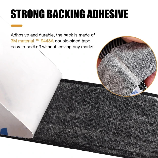 Alt view image 4 of 7 - 20PCS Car Mat Fixing Stickers, Nylon Waterproof Non-Shedding Vehicles Foot Pads Backing Adhesive, Multifunctional Cuttable Traceless, for Cushions, Sofa Mat, Carpets (Black)