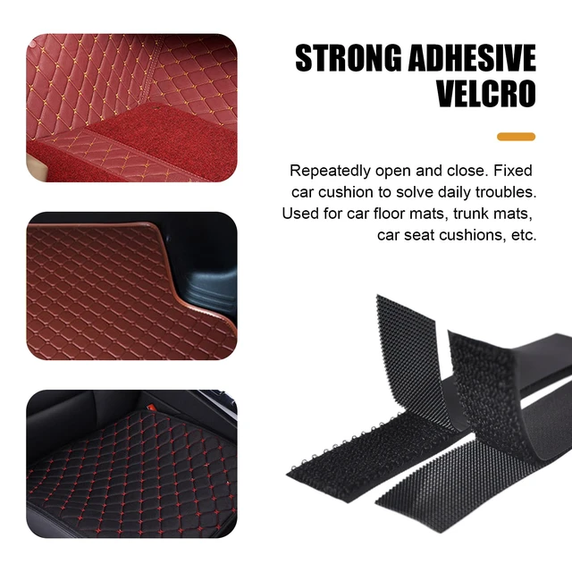 Alt view image 7 of 7 - 20PCS Car Mat Fixing Stickers, Nylon Waterproof Non-Shedding Vehicles Foot Pads Backing Adhesive, Multifunctional Cuttable Traceless, for Cushions, Sofa Mat, Carpets (Black)