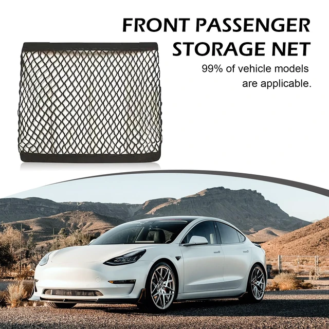 Alt view image 7 of 7 - Car Seat Organizer Net, Versatile High Elastic Storage Net with Adjustable Buckle, Passenger Seat Mesh Purse Holder, Universal for Most Cars (Black)