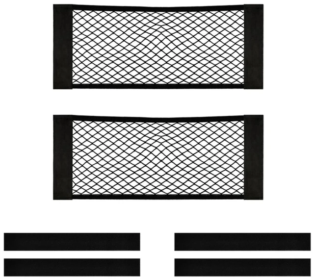 Main image of 2PCS Car Cargo Net with Adhesive Tape,Storage Mesh Pocket(9.8×23.6in)
