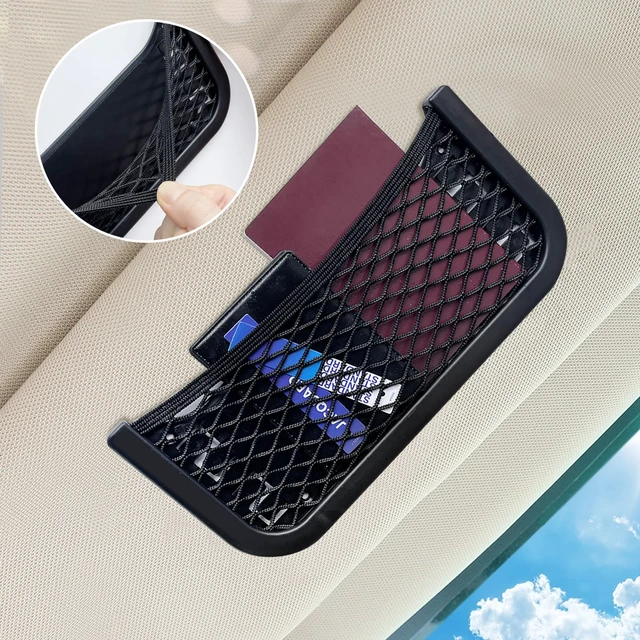 Alt view image 5 of 5 - ABS Plastic Frame Automotive Cargo Nets Car Net Pocket Phone Car Mesh Net Holder RV Storage Boat Cargo Pocket Organizer Framed Mesh Net Pocket with Screws for Auto RV Net(2, 10 x 4.7 Inch)