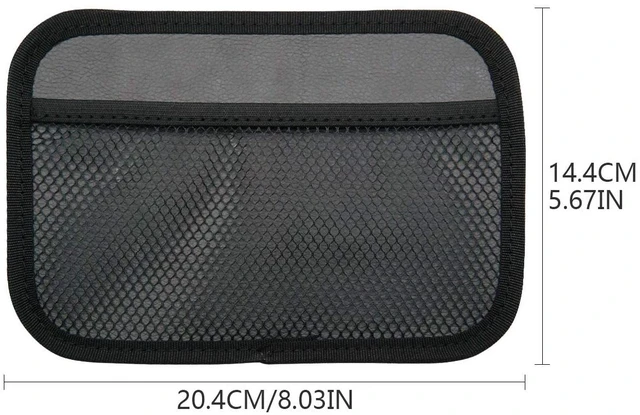 Alt view image 2 of 6 - 4-Piece Car Organizer Net Pocket, Side Pocket Holder, Phone Sunglasses Storage - 8"x5.75"