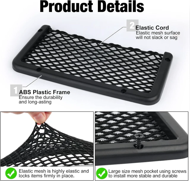 Alt view image 2 of 6 - Storage Net - Framed Stretch Mesh Net Pocket for Auto, RV, or Home Organization and Storage (8" x 11")