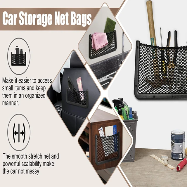 Alt view image 6 of 6 - Storage Net - Framed Stretch Mesh Net Pocket for Auto, RV, or Home Organization and Storage (8" x 11")