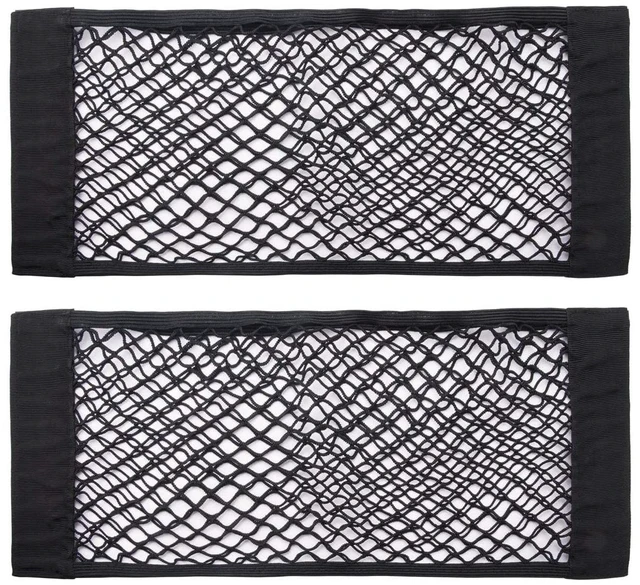 Main image of Universal Mesh Cargo Net Storage Net Wall Sticker Organizer Pouch Bag Storage Mesh Net for Car Trunk Storage Add On Organizers for Car Truck (24" x 9.5"2 Packs)