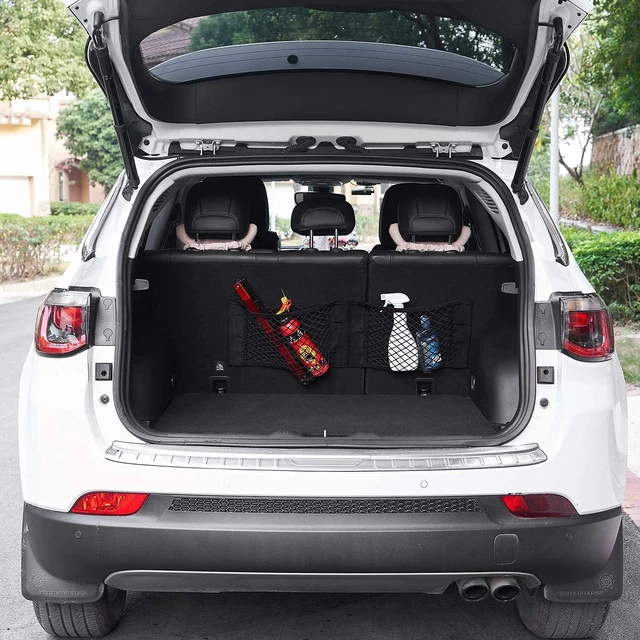 Alt view image 5 of 7 - Universal Mesh Cargo Net Storage Net Wall Sticker Organizer Pouch Bag Storage Mesh Net for Car Trunk Storage Add On Organizers for Car Truck (24" x 9.5"2 Packs)