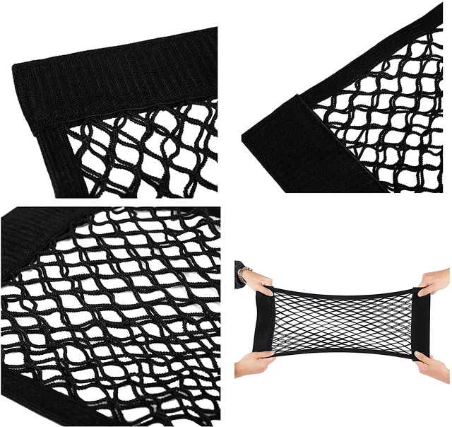Alt view image 4 of 7 - Universal Mesh Cargo Net Storage Net Wall Sticker Organizer Pouch Bag Storage Mesh Net for Car Trunk Storage Add On Organizers for Car Truck (24" x 9.5"2 Packs)