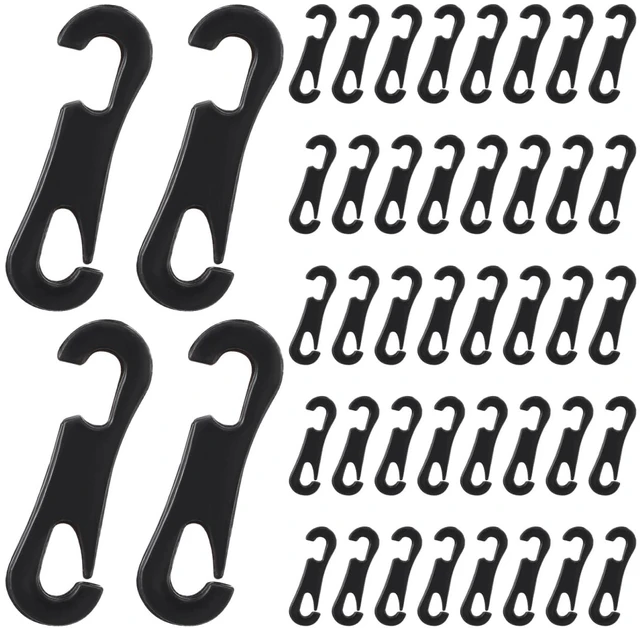 Main image of 200 Pcs Car Seat Cushion Hooks | Black Plastic Cover Fasteners 1.38 Inch Car Seat Clip, Auto Interior Accessories Fix Leather Pad