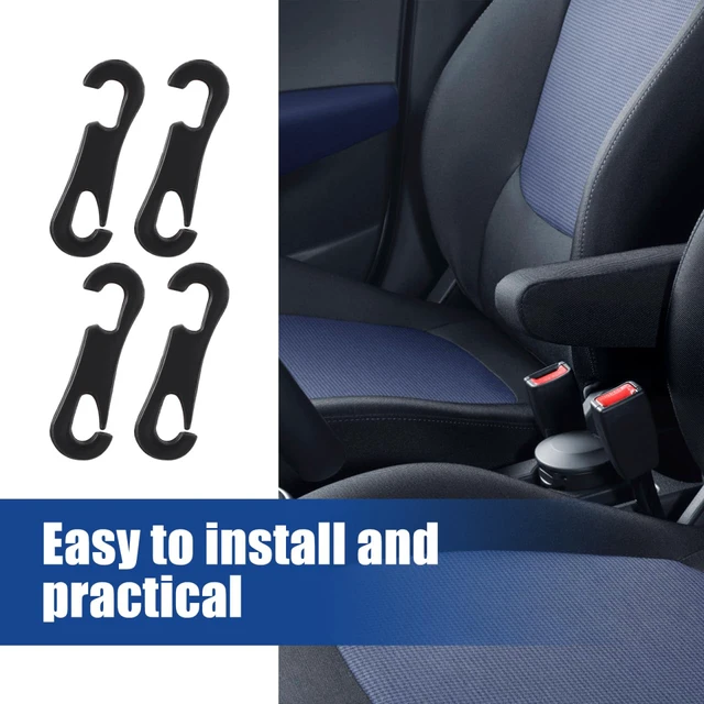 Alt view image 7 of 7 - 200 Pcs Car Seat Cushion Hooks | Black Plastic Cover Fasteners 1.38 Inch Car Seat Clip, Auto Interior Accessories Fix Leather Pad