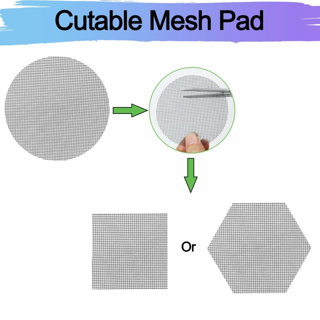 Alt view image 4 of 5 - Drainage Mesh for Plant Pot Bonsai Mesh 2 3 4 Inch Assorted Sizes 100 Pcs | Plastic Round Pot Mesh Drainage Screens Flower Pot Hole Mesh Pad for Terrarium, Planter Bottom Inserts Grid Mat Succulent