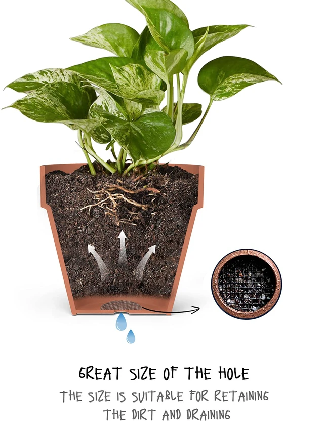 Alt view image 5 of 7 - Plant Pot Drainage Hole Mesh Pads, 4-Inch Round, 50-Pack | Round Flower Pot Drainage Covers, Prevent Soil Loss, Durable Reusable, Bonsai Bottom Grid Mat, Gardening Essentials