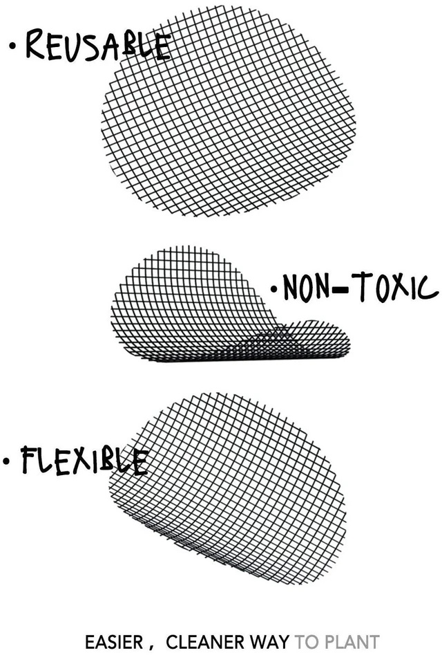 Alt view image 3 of 7 - Plant Pot Drainage Hole Mesh Pads, 4-Inch Round, 50-Pack | Round Flower Pot Drainage Covers, Prevent Soil Loss, Durable Reusable, Bonsai Bottom Grid Mat, Gardening Essentials
