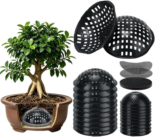 Main image of Large Repotting Planter Pot Mesh Screens, Plant Drainage Inserts Mats Pads | Repotted, 20PCS Pot Bottom Grid Mats + 50PCS Mesh Screens, 6 4 Flower Pots Hole Pads, Drainage Airflow