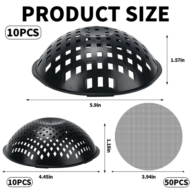 Alt view image 2 of 7 - Large Repotting Planter Pot Mesh Screens, Plant Drainage Inserts Mats Pads | Repotted, 20PCS Pot Bottom Grid Mats + 50PCS Mesh Screens, 6 4 Flower Pots Hole Pads, Drainage Airflow