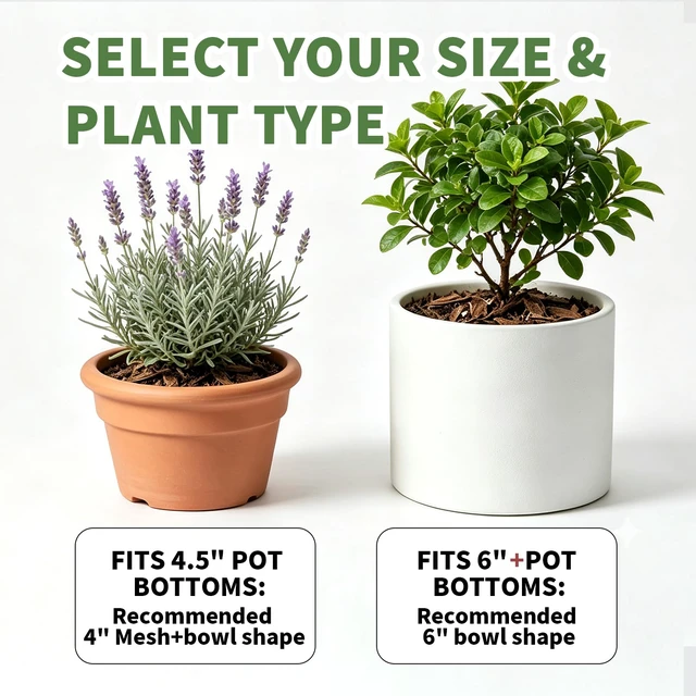 Alt view image 5 of 7 - Large Repotting Planter Pot Mesh Screens, Plant Drainage Inserts Mats Pads | Repotted, 20PCS Pot Bottom Grid Mats + 50PCS Mesh Screens, 6 4 Flower Pots Hole Pads, Drainage Airflow