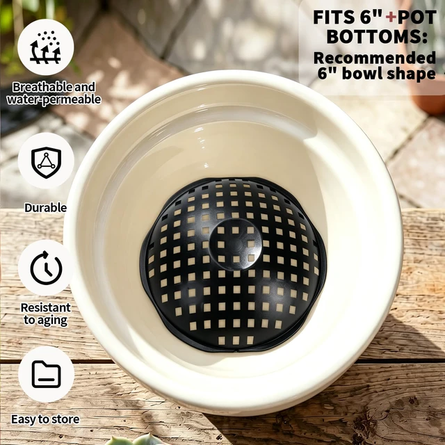 Alt view image 6 of 7 - Large Repotting Planter Pot Mesh Screens, Plant Drainage Inserts Mats Pads | Repotted, 20PCS Pot Bottom Grid Mats + 50PCS Mesh Screens, 6 4 Flower Pots Hole Pads, Drainage Airflow