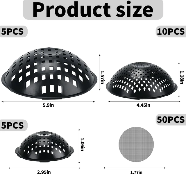 Alt view image 3 of 7 - Large Repotting Plant Pot Drainage Inserts Mats Pads Planter Mesh Screens | Plant Repotted Prevent Root Rot, 20PCS Pot Bottom Mats (6 4.5 3" Multi-size) + 50PCS 2" Mesh Screens