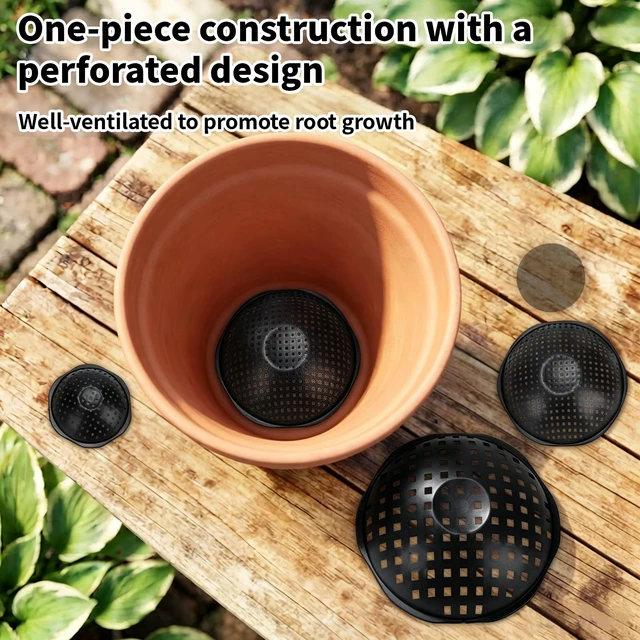 Alt view image 5 of 7 - Large Repotting Plant Pot Drainage Inserts Mats Pads Planter Mesh Screens | Plant Repotted Prevent Root Rot, 20PCS Pot Bottom Mats (6 4.5 3" Multi-size) + 50PCS 2" Mesh Screens