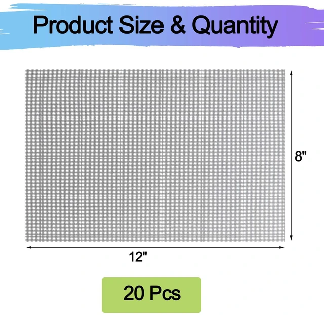 Alt view image 2 of 5 - Drainage Mesh for Plant Pots Bonsai Mesh Screen Liner 20 Pcs 8 x 12 inches | Plastic Pot Mesh Drainage Screen, Flower Pot Hole Mesh Cover Pad Nursery Planter Bottom Insert