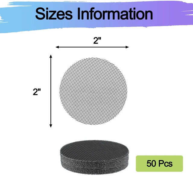 Alt view image 2 of 5 - Bonsai Mesh for Plant Pot Drainage Screen 2 Inch, 50 Pcs Plastic Round Flower Pot Hole Mesh Screen Cover Pad for Nursery Planter Bottom Drainage Inserts Grid Mat for Potted Succulent