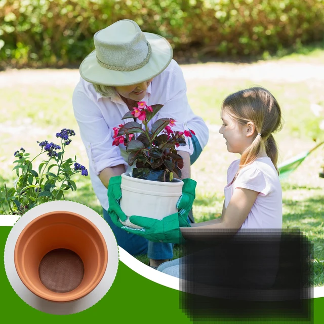 Alt view image 3 of 7 - 30pcs Plant Mesh Netting for Pots,Plant Screen for Terrariums | Aquarium Sand Mesh Barrier,Screen Mesh Pots Keep Soil from Flowing Away,Cuttable,Durable Reusable,Gardening Essentials