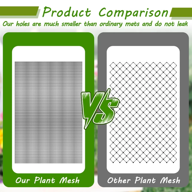 Alt view image 4 of 7 - 30pcs Plant Mesh Netting for Pots,Plant Screen for Terrariums | Aquarium Sand Mesh Barrier,Screen Mesh Pots Keep Soil from Flowing Away,Cuttable,Durable Reusable,Gardening Essentials