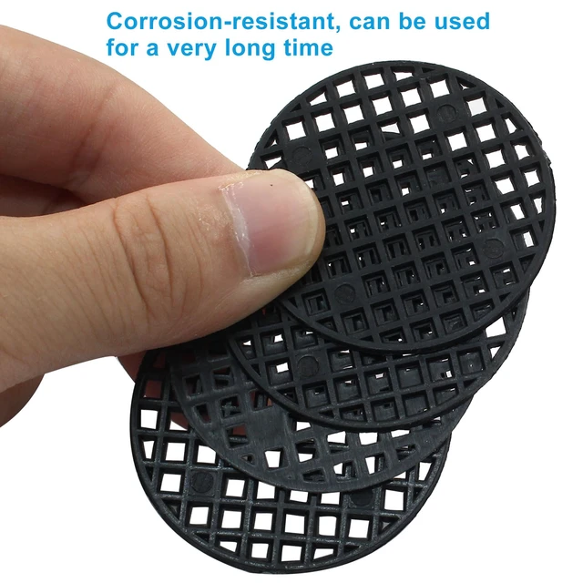 Alt view image 3 of 5 - Plant Pot Mesh Hole Covers Pads, 45mm,100 Pcs | Round, Plastic Bottom Grid Mat, Bonsai Drainage Screen