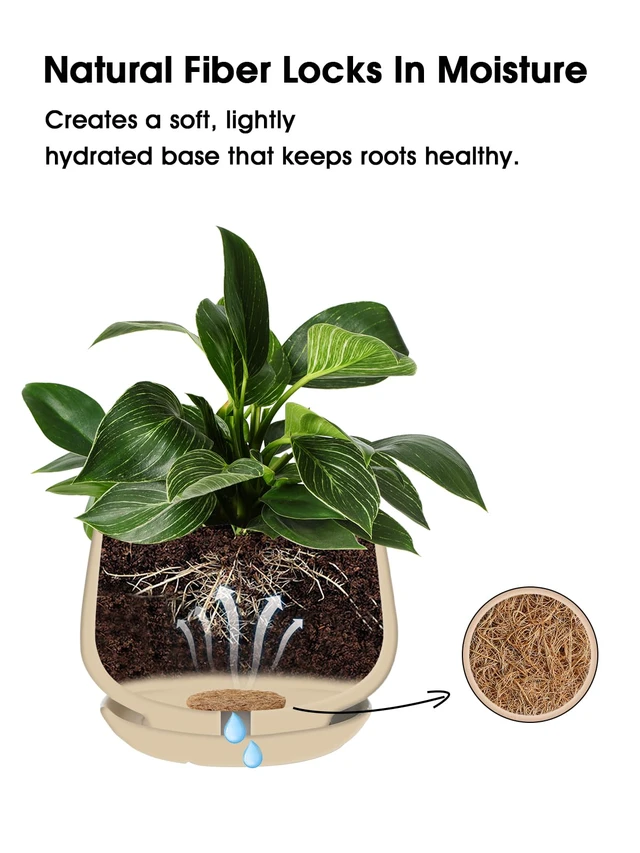 Alt view image 4 of 7 - Coconut Coir Drainage Pads, 2 Inch Round Liners for Pots, 10 Pack | Natural Coir Fiber Liners for Indoor & Outdoor Planters, Pre-Cut, Pot Hole Covers to Prevent Soil Loss