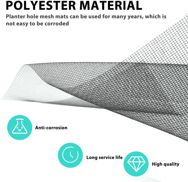 Alt view image 4 of 7 - Flower Pot Hole Mesh Pad 10PCS 11.8 X 7.8 Inch/ 3.9 X 3.9 Inch Plastic Mesh Screen DIY Drainage Netting Pot Bottom Grid Mat Plant Drainage Screen Mesh Bonsai Mesh Keep Soil from Flowing Away