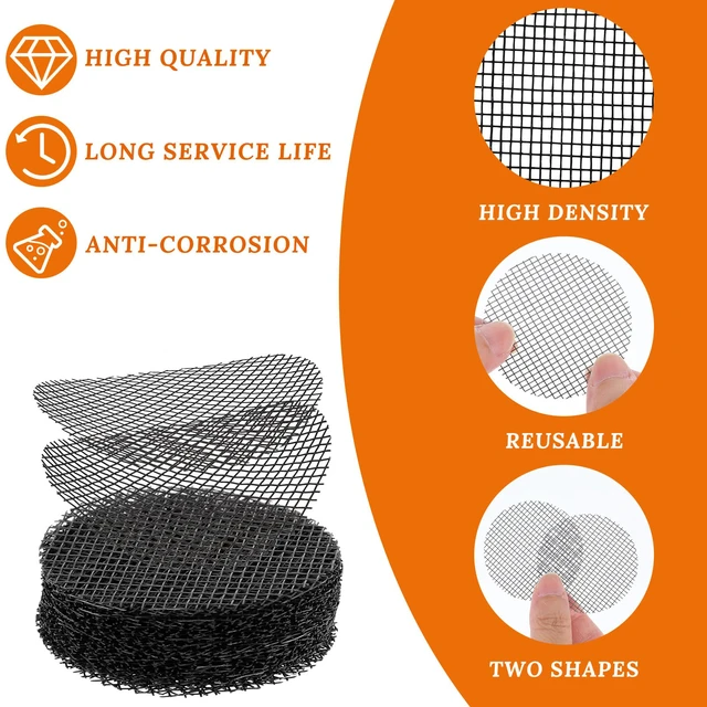 Alt view image 3 of 7 - 120Pcs Plant Pots Hole Mesh Pad, 2 in Round Flower Pot Drainage | Mesh Mats Bonsai Potting, Eye Mesh Mats, Barrier for Gardening to Prevent Soil, Leaking Horticultural Enthusiasts