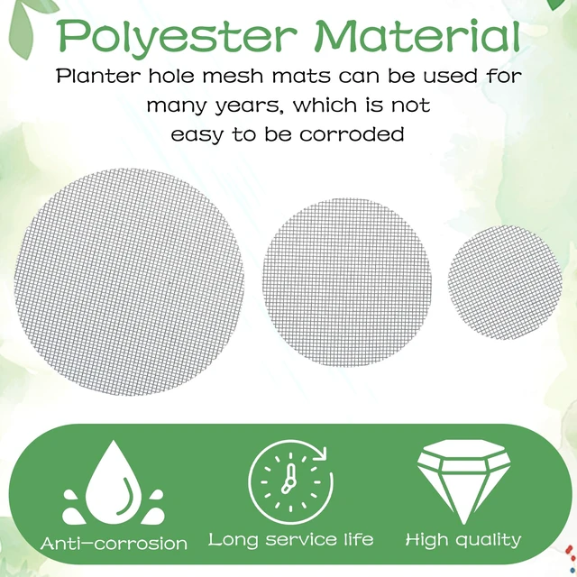 Alt view image 6 of 7 - Flower Pot Hole Mesh Pad Drainage Mesh 2 3 4 Inch Assorted Sizes Round Pot Hole Mesh Pad Reusable Bonsai Bottom Grid Mat Bonsai Gardening Grid Prevent Soil Leaking