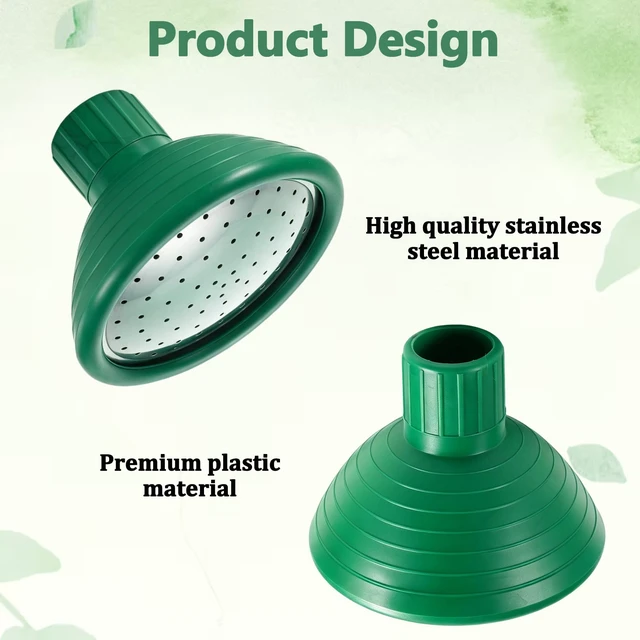 Alt view image 3 of 7 - Sprinkler Head Replacement Watering Can Spout Rose Nozzles, 2Pcs | 0.91in Watering Can Nozzles Rose Head Plastic Metal Rubber Gentle Flow Uniform Sprayer Soft Rainlike for Indoor Plants