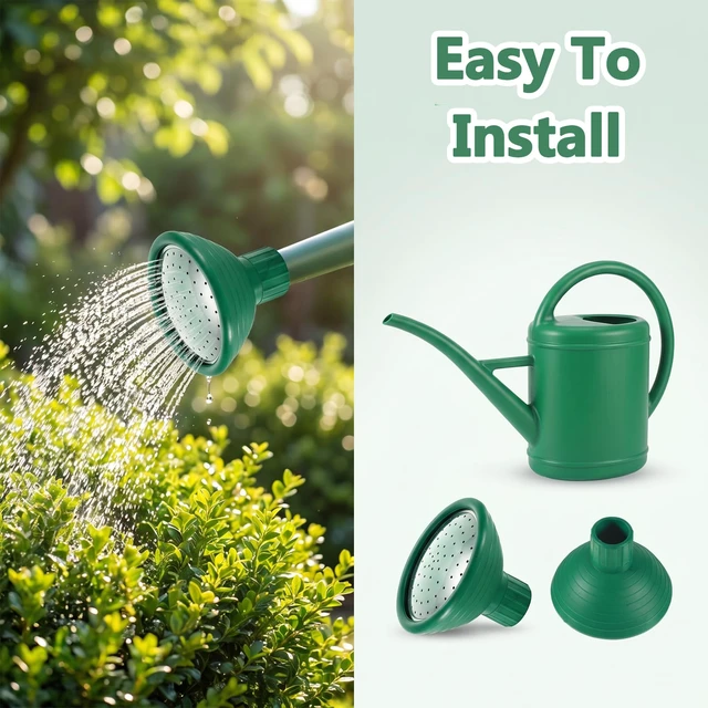 Alt view image 5 of 7 - Sprinkler Head Replacement Watering Can Spout Rose Nozzles, 2Pcs | 0.91in Watering Can Nozzles Rose Head Plastic Metal Rubber Gentle Flow Uniform Sprayer Soft Rainlike for Indoor Plants
