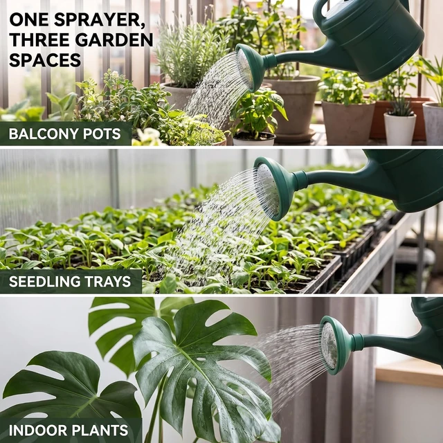 Alt view image 4 of 7 - Green Garden Watering Can Sprinkler Head, Universal Rose Head Water Sprinkler Sprayer Fit All Can Rose Spout Cover Nozzle Replacement Garden Watering Tool, Equipment