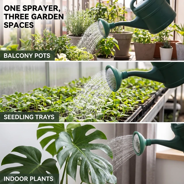 Alt view image 6 of 7 - 1PC Green Universal Garden Watering Can Rose Head Water Sprinkler Sprayer Fit All Watering Can Rose Spout Cover Nozzle Replacement Garden Watering Tool, Equipment