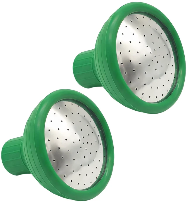 Main image of 2pc Watering Can Rose Head Replacement, Universal Watering Can Spout Sprinkler Head for 22-24mm Nozzles, Gentle Shower Watering Attachment