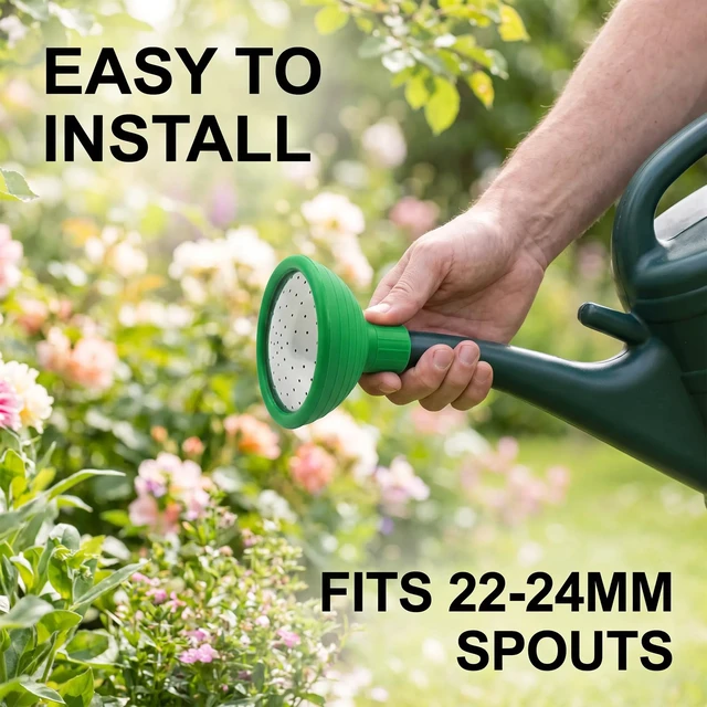 Alt view image 4 of 7 - 2pc Watering Can Rose Head Replacement, Universal Watering Can Spout Sprinkler Head for 22-24mm Nozzles, Gentle Shower Watering Attachment