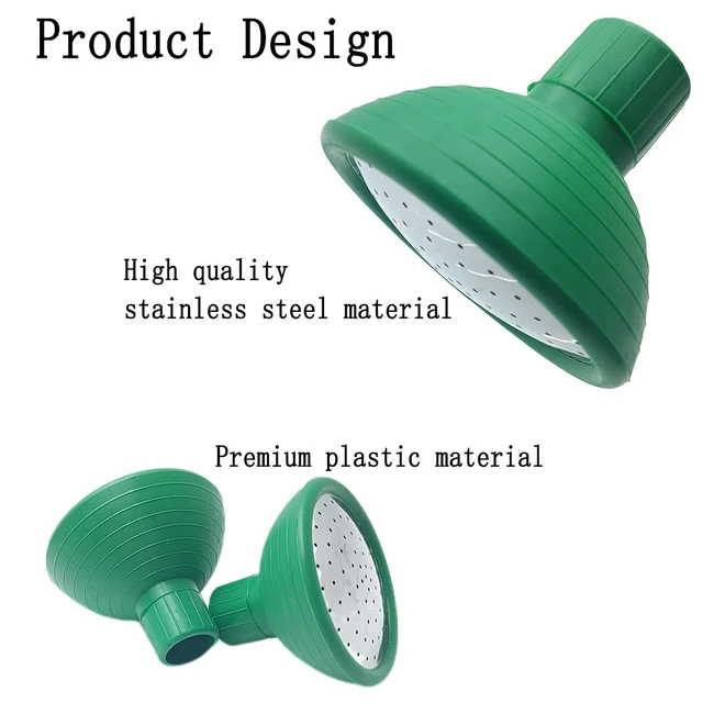 Alt view image 6 of 6 - Watering Can Rose Head, Universal Water Sprinkler Sprayer,Garden Watering Can Replacement Nozzle for Watering Cans Garden Plants Indoor & Outdoor (Green-1Pcs)