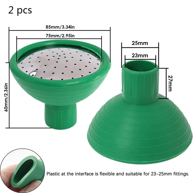 Alt view image 2 of 7 - 2 Pcs Watering Can Rose Heads 23mm Water Sprinkler Sprayers Durable Watering Can Rose Heads Replacement for Watering Cans Garden Plants Indoor & Outdoor