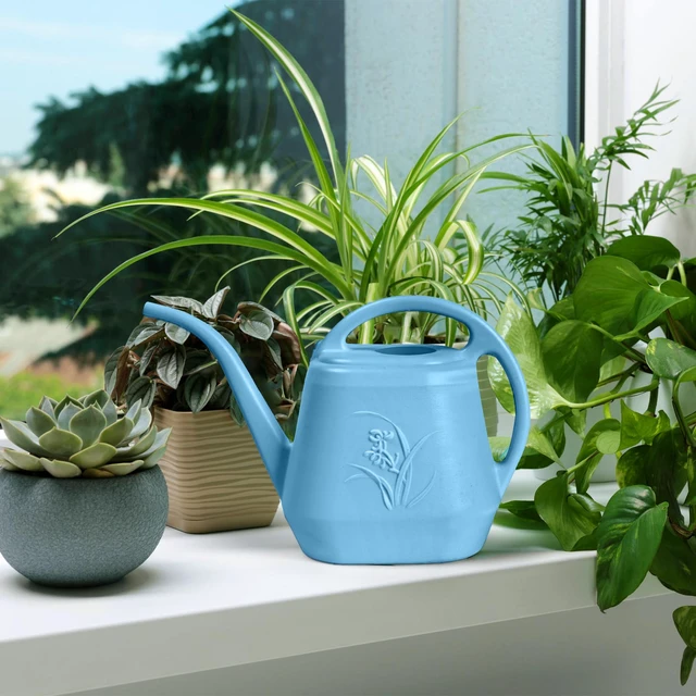 Alt view image 4 of 7 - Plant Watering Can - for Indoor and Outdoor Home Garden Plants - with Long Spout - Skye Blue - 1/2 Gallon