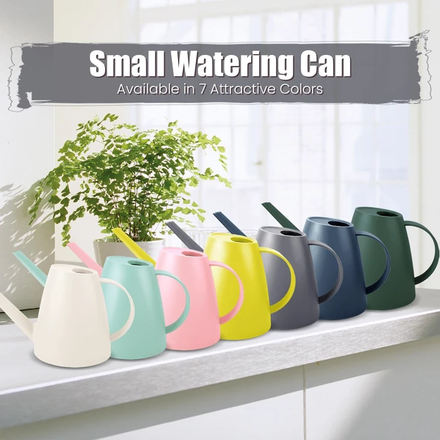 Alt view image 7 of 7 - 1.8L Watering Can, Small Watering Can for Indoor Plants with Long Spout | Long Spout Water Can, Detachable Shower Head, Small Plastic, Indoor Plants, Houseplants, Garden Flowers, Approx. 0.5 gallon