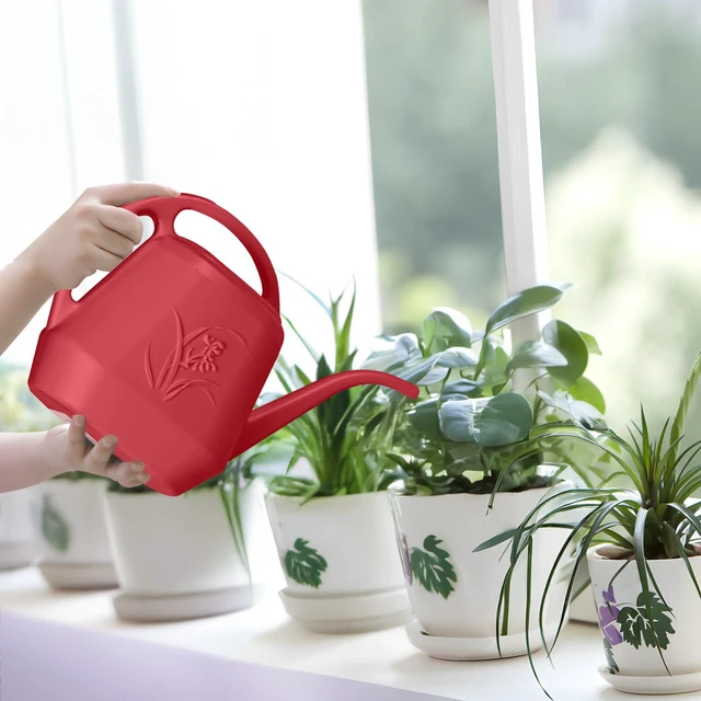 Alt view image 6 of 7 - Plant Watering Can - 1/2 Gallon - Wine Red | With Long Spout for Watering-Home Indoor and Outdoor Garden