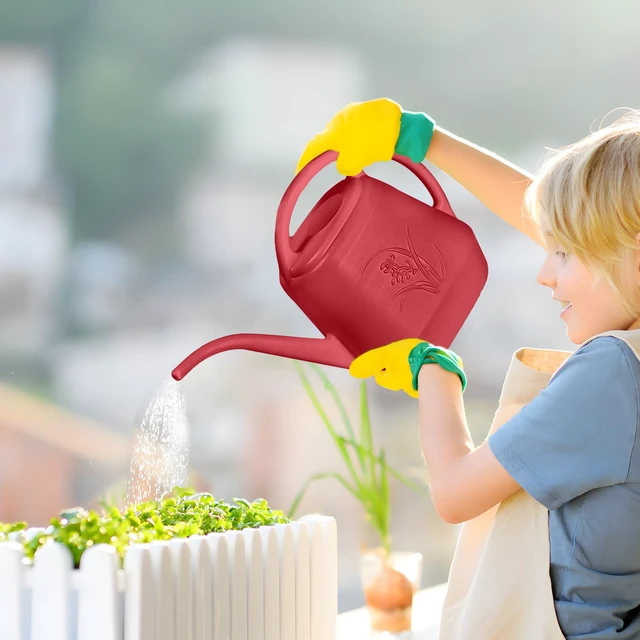 Alt view image 7 of 7 - Plant Watering Can - 1/2 Gallon - Wine Red | With Long Spout for Watering-Home Indoor and Outdoor Garden
