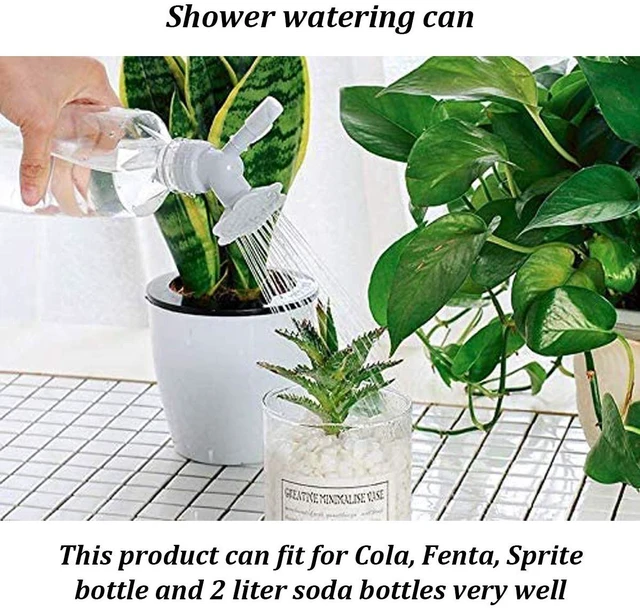 Alt view image 2 of 2 - 3Pcs Plastic Dual Head Bottle Cap Sprinkler, Bottle Watering Spout Bonsai Watering Can for Indoor Seedlings Plant, Garden Tool