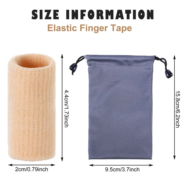 Alt view image 2 of 6 - 30 Pcs Finger Sleeves for Arthritis Trigger Finger,Beige | Includes Storage Bag Elastic Thumb Protector for Pain Relief Arthritis Trigger Finger Sports Basketball Baseball