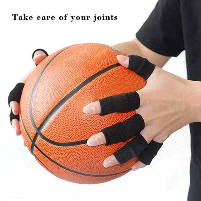Alt view image 5 of 7 - 20 Pcs Finger Sleeves Protectors, Elastic Sport Finger Sleeves, Blue/Black | Breathable Nylon-Spandex Blend, Soft Stretch Fit, Helps Reduce Finger Discomfort, For Sports And Daily Wear