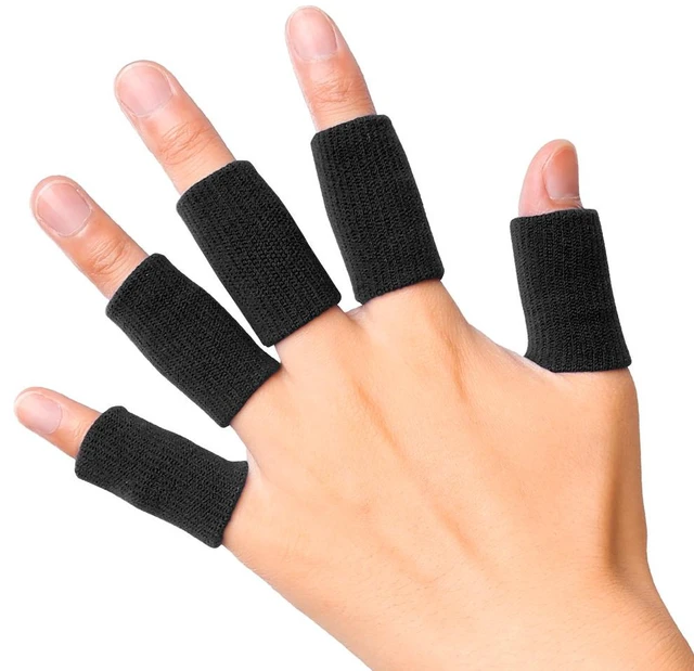 Main image of Finger Sleeves 5Pack Sport Finger Brace Protector Compression Sleeve | Breathable elastic finger tape, thumb splint brace for arthritis, triggger finger and compression aid for sports